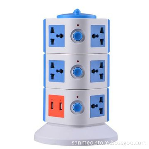 Intelligent Table, UK, Universal Stand Socket Adapter, Detachable Vertical Power. 1-4 Floors w/USB
